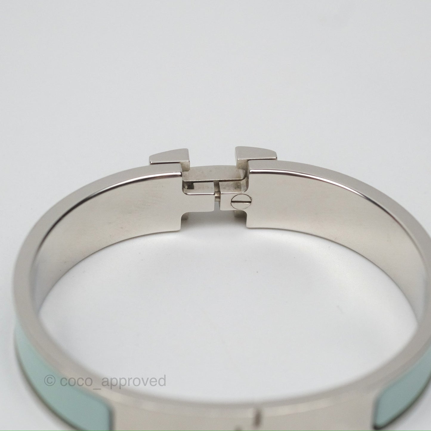 Hermès Clic H Bracelet Mint Palladium Hardware PM