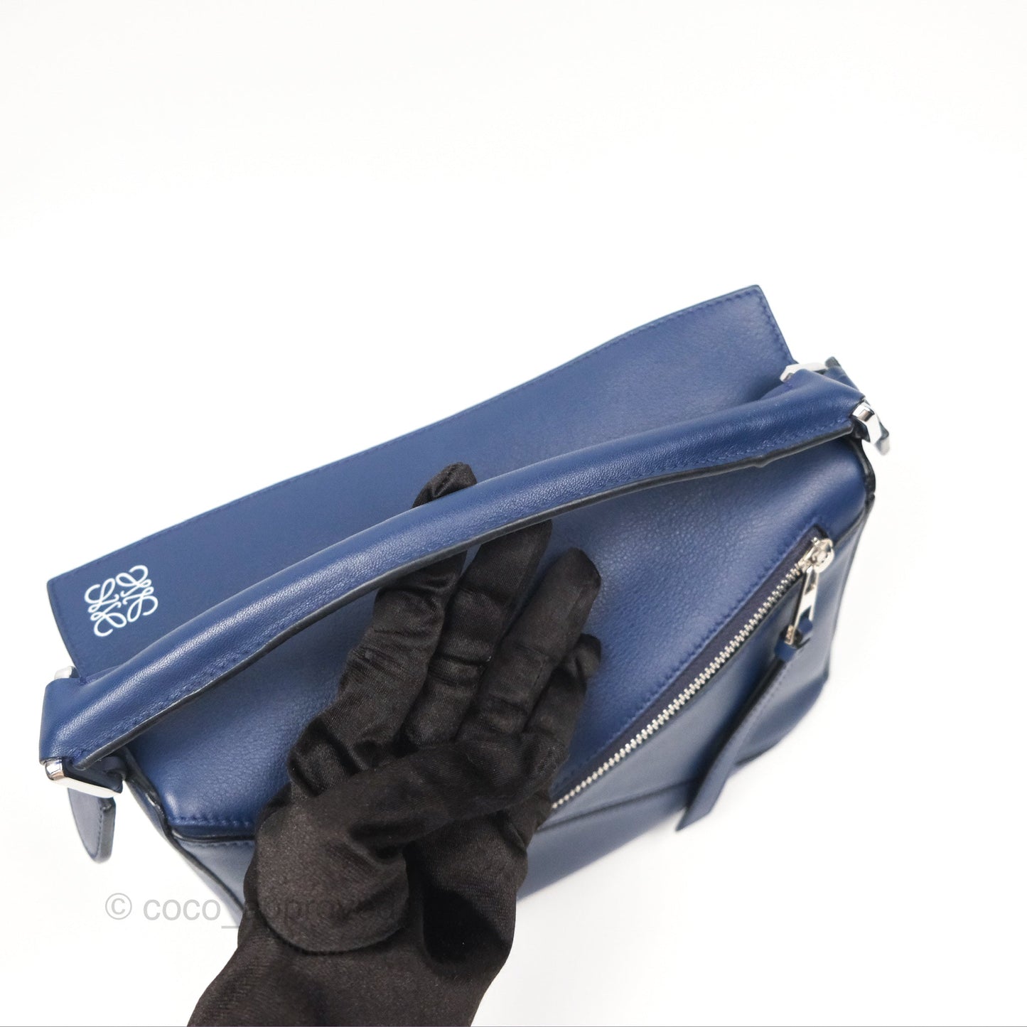 Loewe Small Puzzle Bag Navy Calfskin