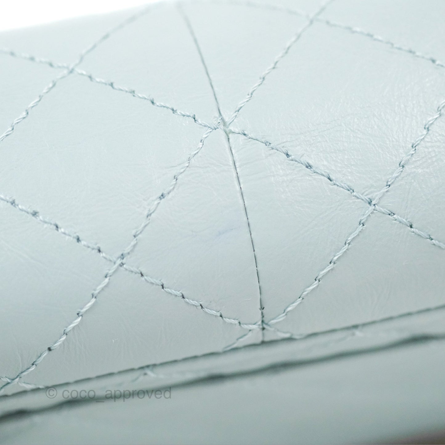 Chanel Reissue 226 Quilted Light Blue Aged Calfskin Gold Hardware