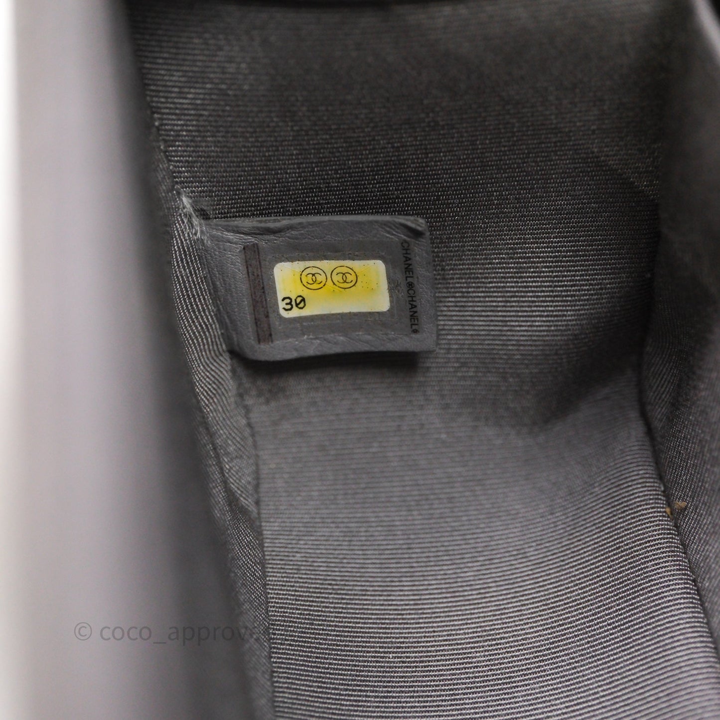 Chanel Small Boy Dark Grey Caviar Gold Hardware