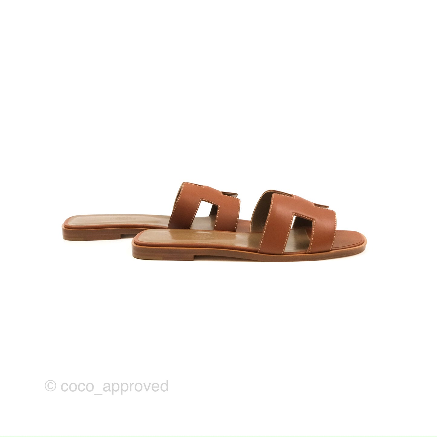 Hermès Oran Sandals Gold Size 37.5