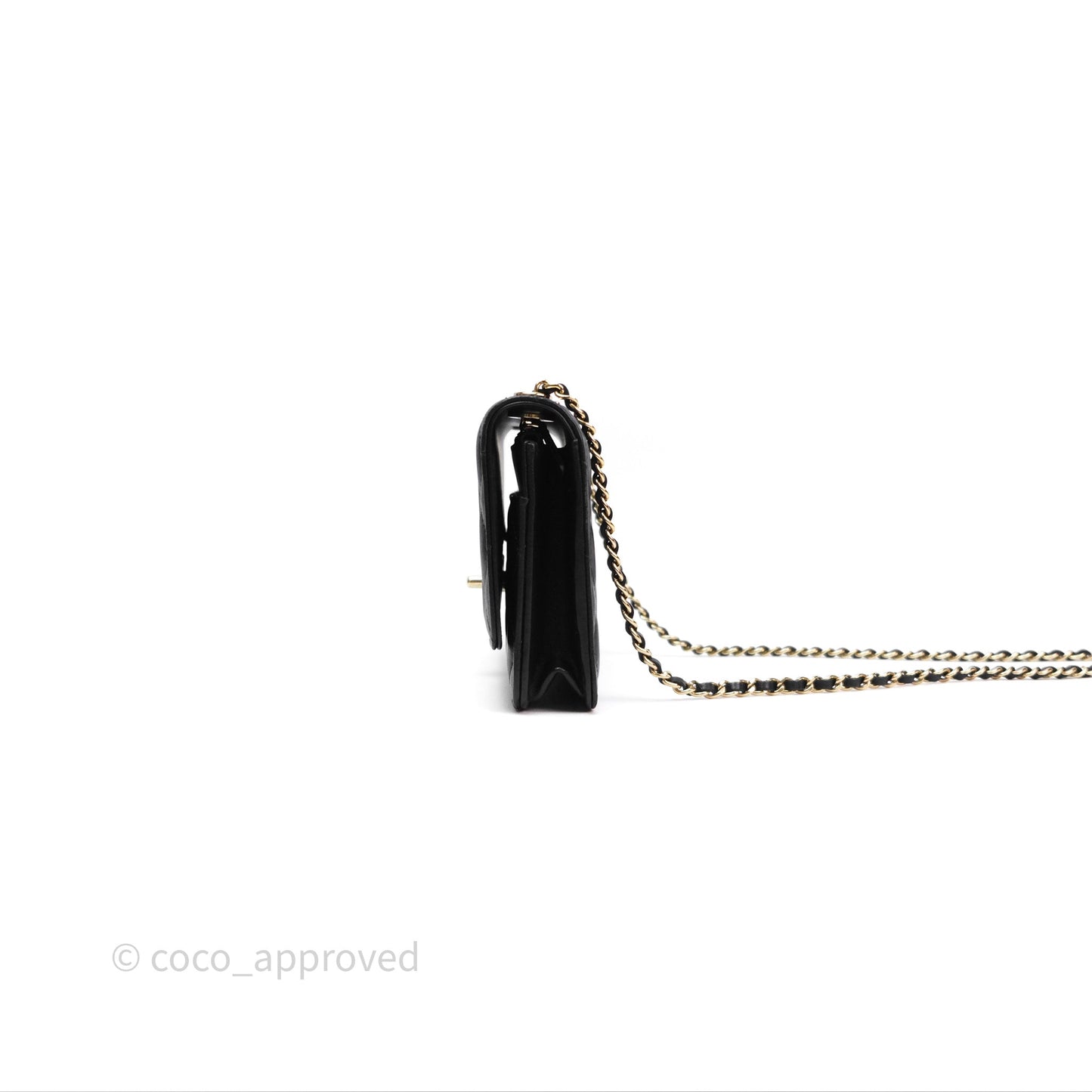 Chanel Trendy CC WOC Wallet on Chain Black Lambskin Gold Hardware