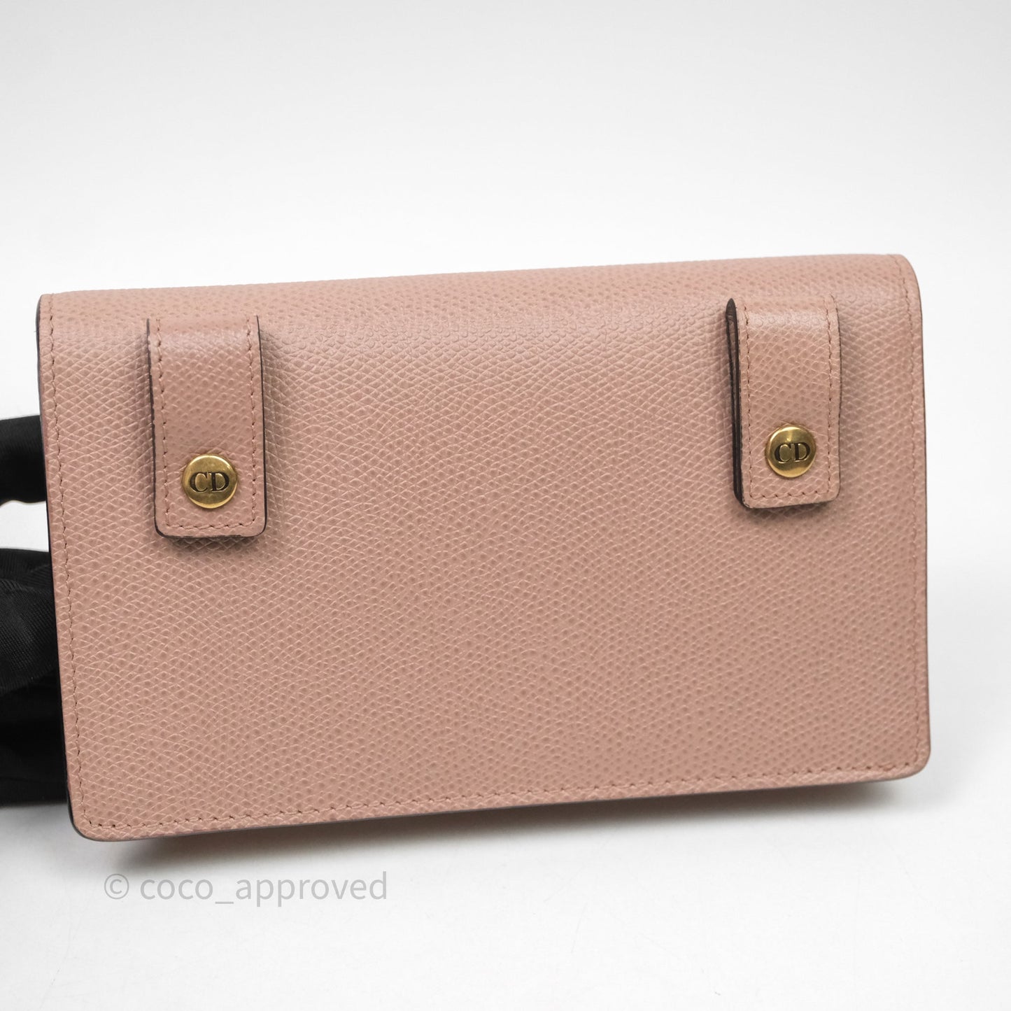 Christian Dior Saddle Belt Pouch Dusty Pink Matte Calfskin Gold Hardware