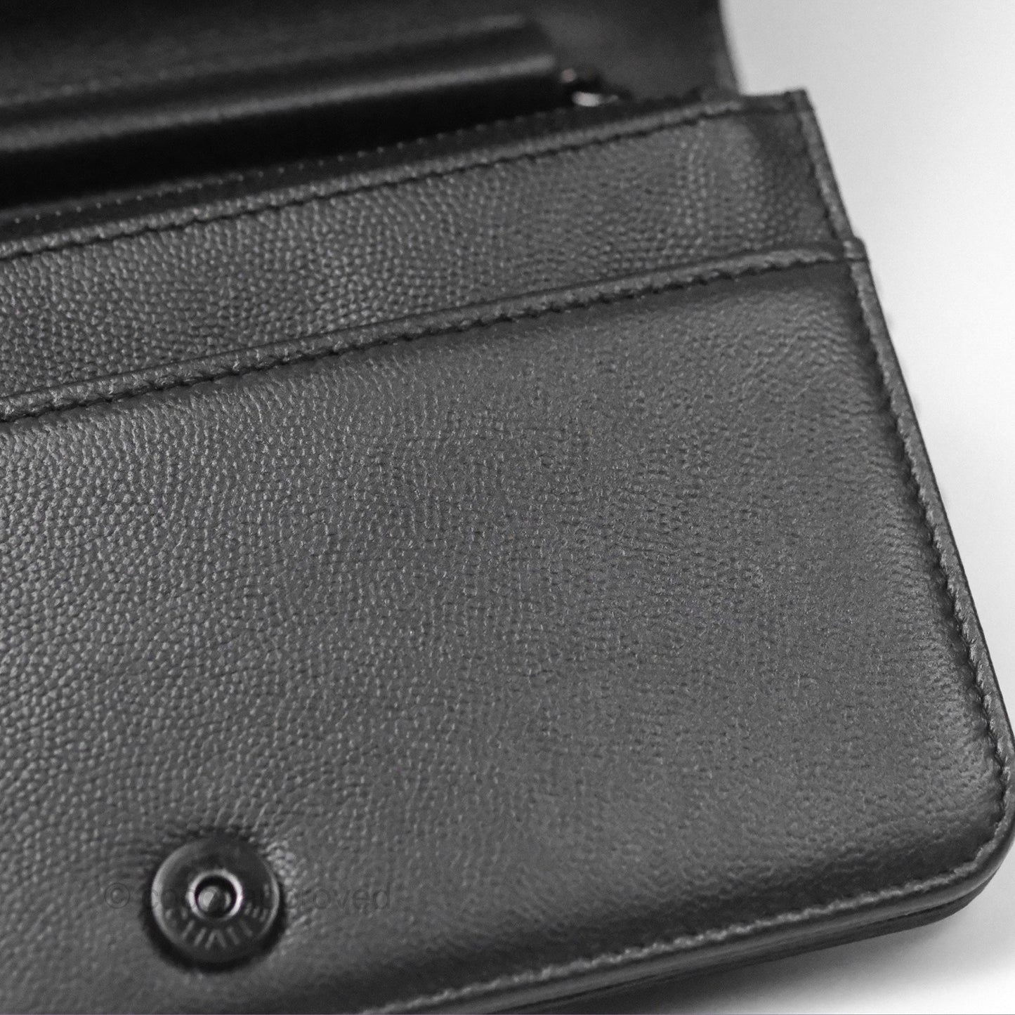 Chanel Quilted Boy Wallet on Chain WOC So Black Caviar