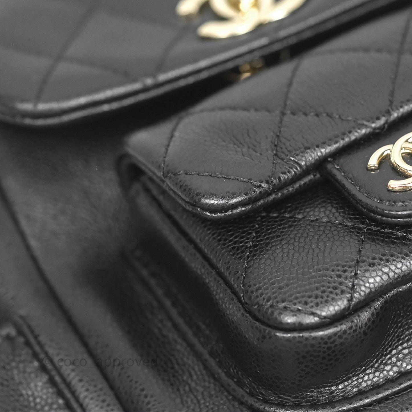 Chanel Small Duma Backpack Caviar Black Gold Hardware