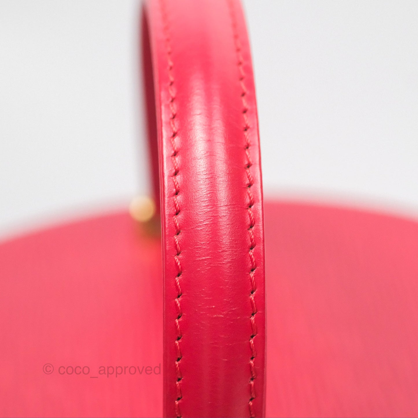 Louis Vuitton Epi Cannes Vanity Handbag Red Gold Hardware