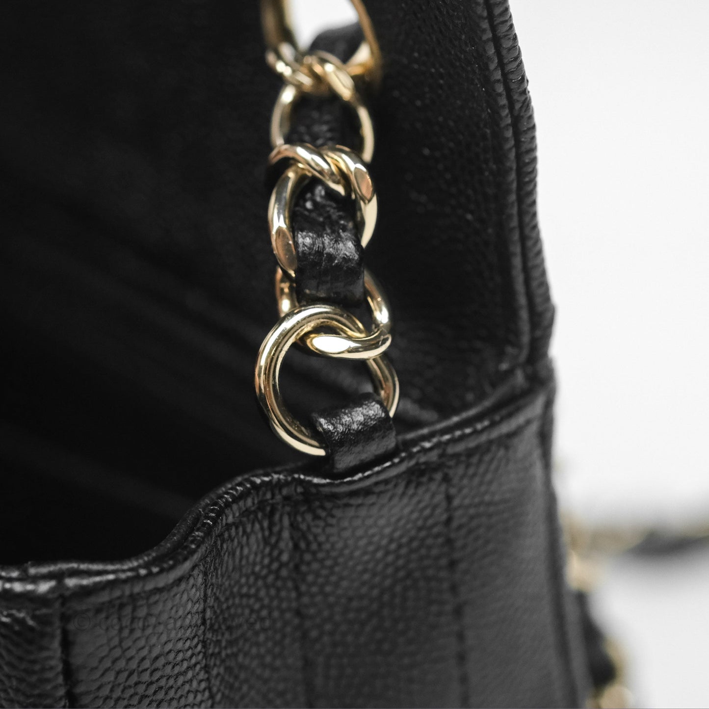 Chanel Chevron Mini Rectangular Flap Black Caviar Gold Hardware