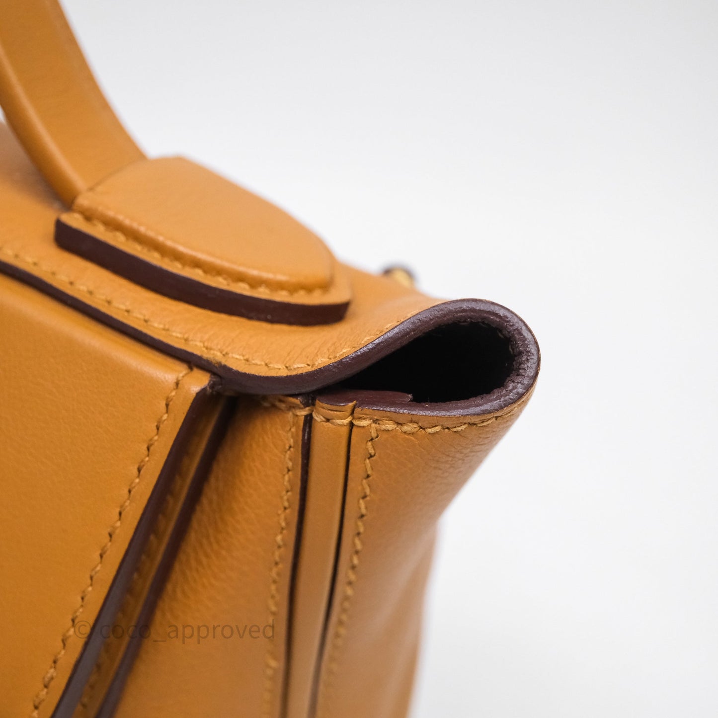 Hermès 24/24 21 Mini Caramel/Sesame/Rouge Sellier Gold Hardware