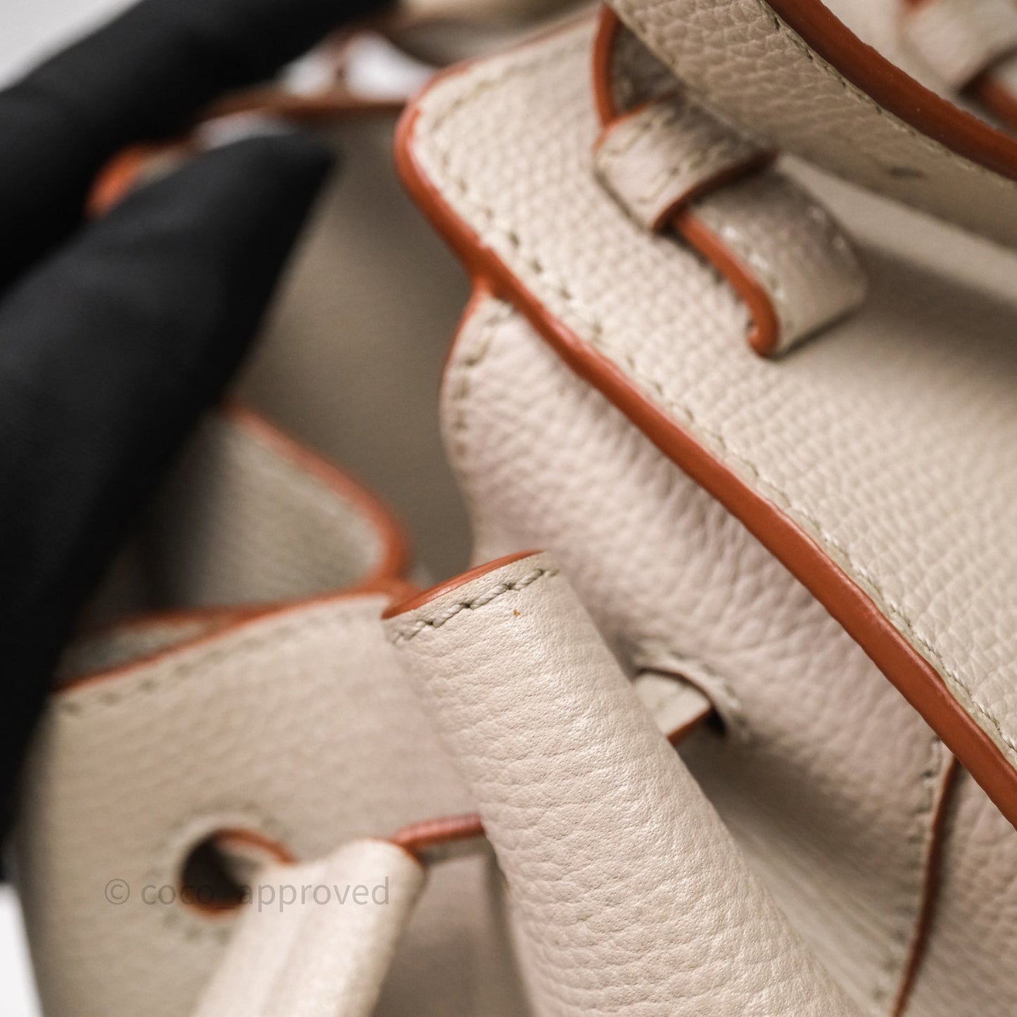 Loewe Mini Hammock Drawstring Light Ghost Calfskin