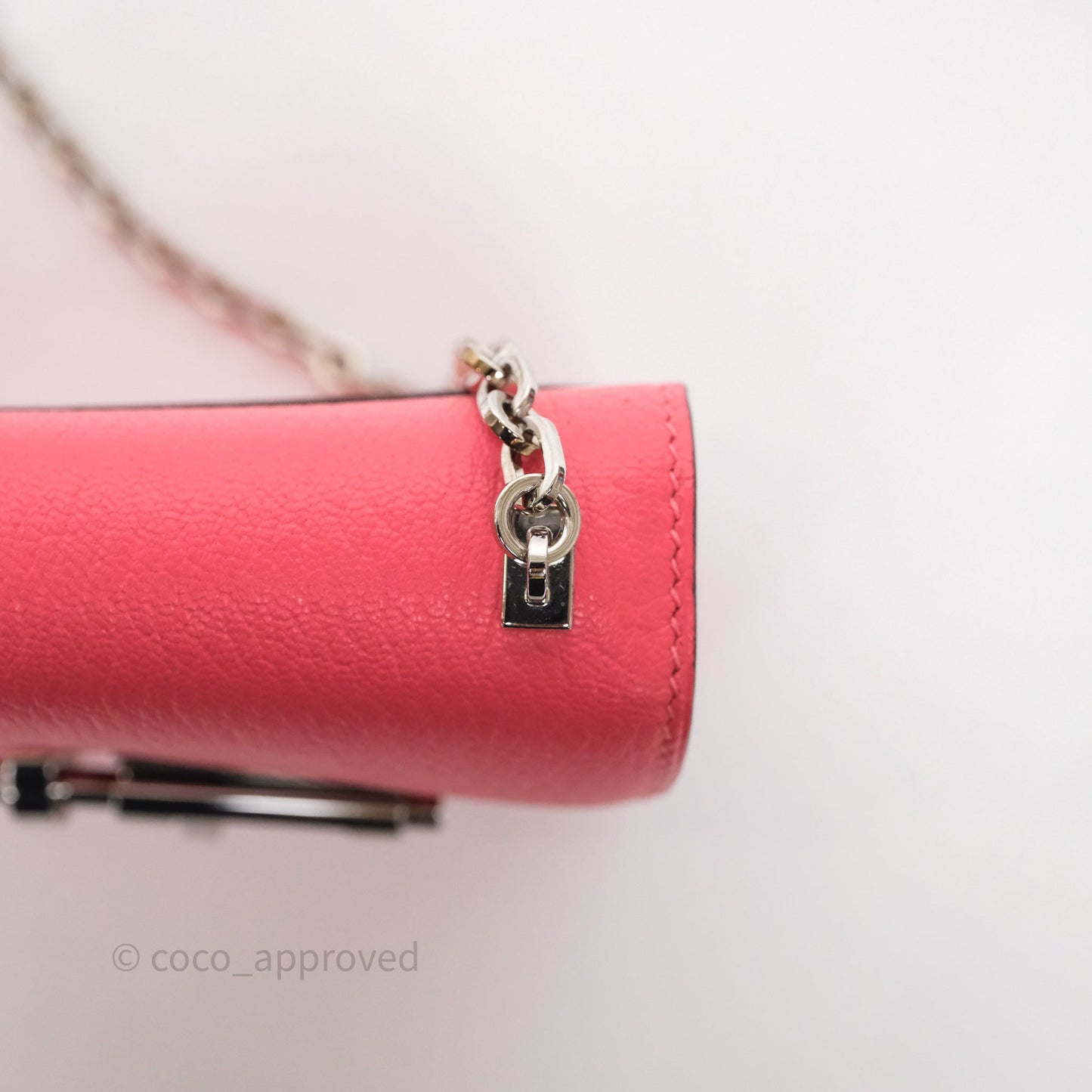 Hermès Mini Verrou Chaine Bag Rose Lipstick U5 Chevre Mysore Palladium Hardware