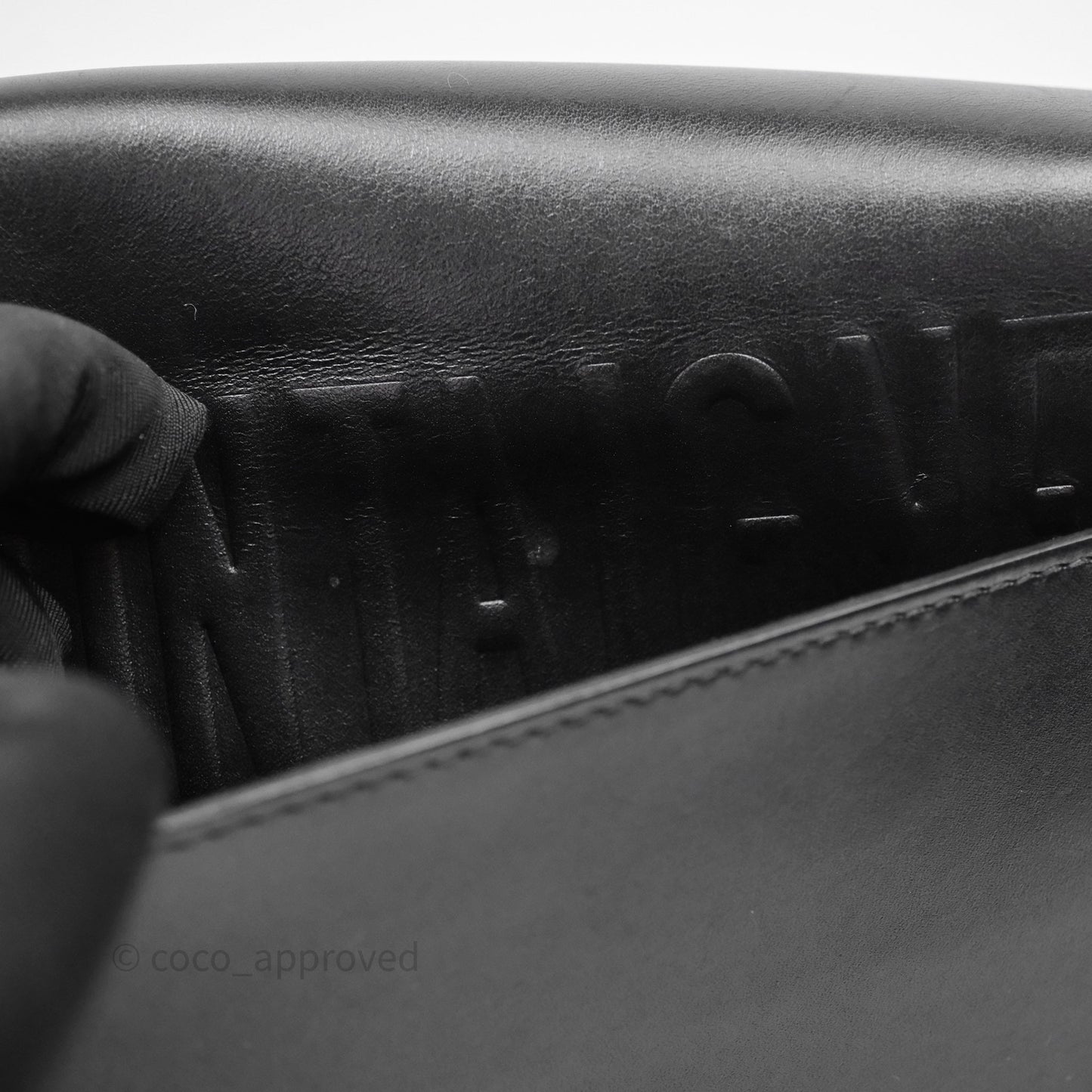 Christian Dior Medium Bobby Flap Black Box Calfskin