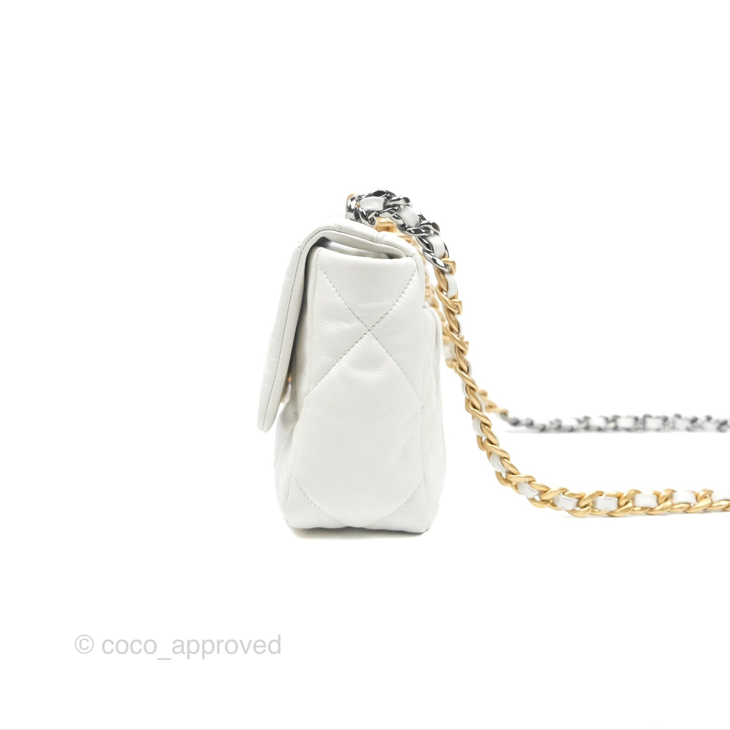 Chanel 19 Small Off White Mixed Hardware