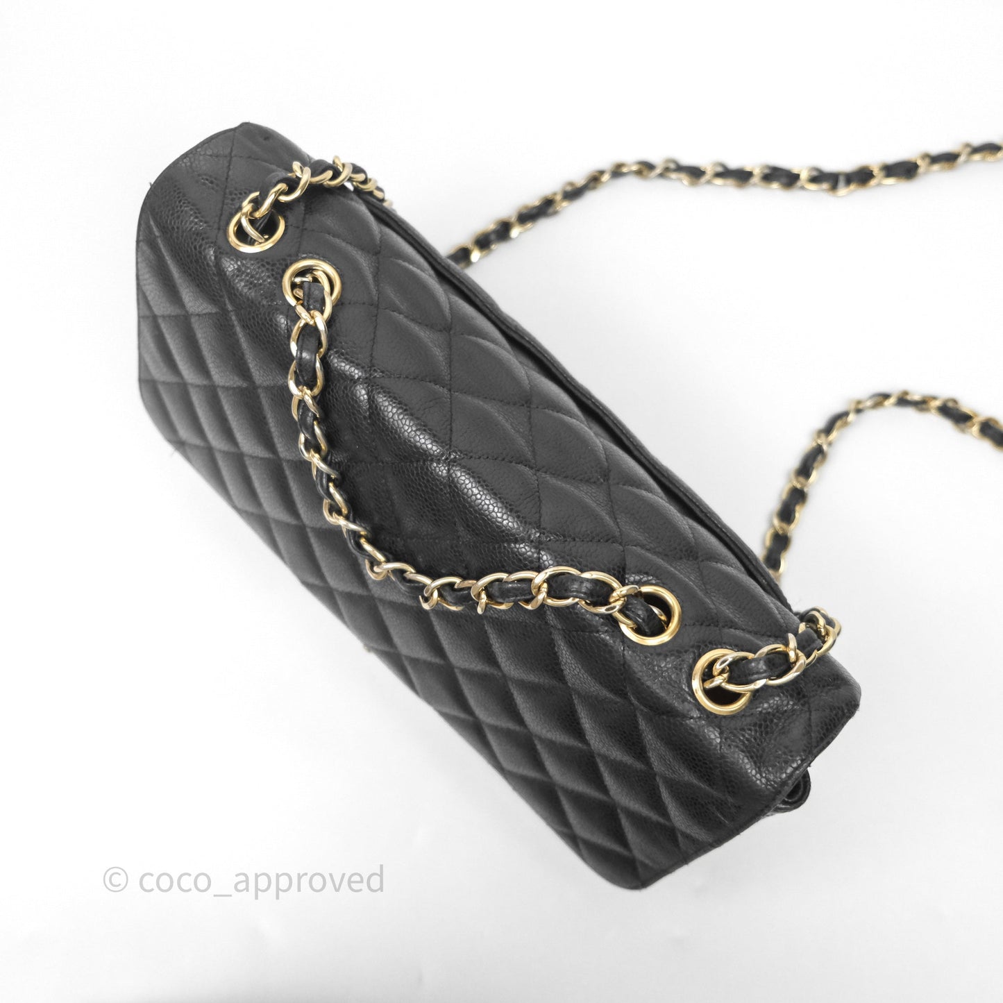 Chanel Jumbo Single Flap Black Caviar Gold Hardware⁣⁣