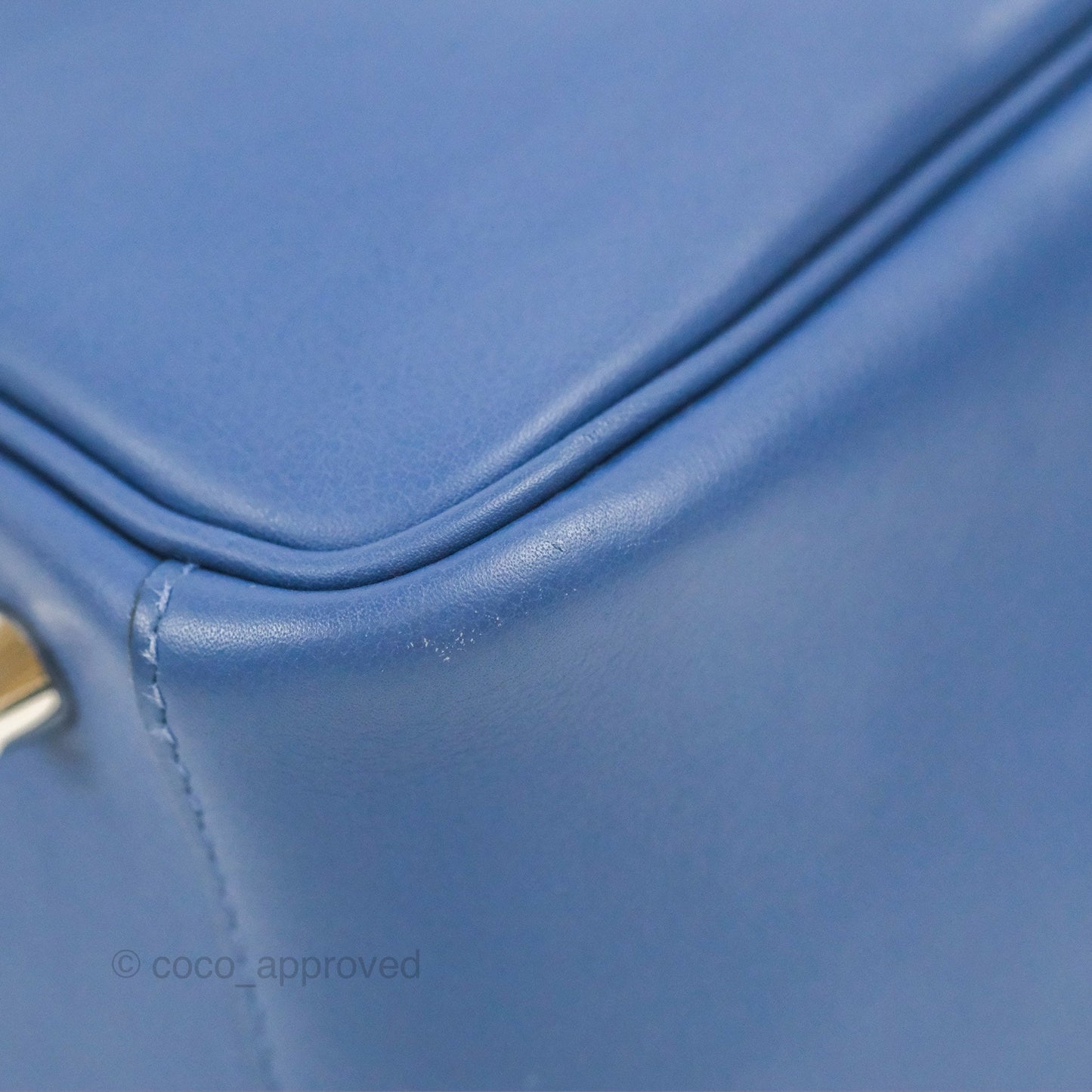 Hermès Lindy 26 Bleu Brighton/ Capucine Swift Palladium Hardware