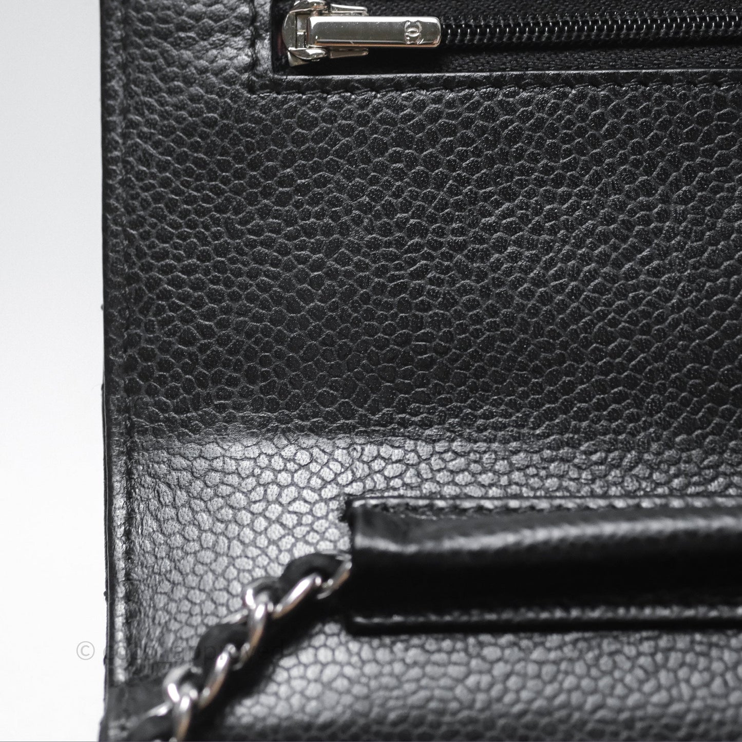 Chanel Quilted WOC Black Caviar Silver Hardware
