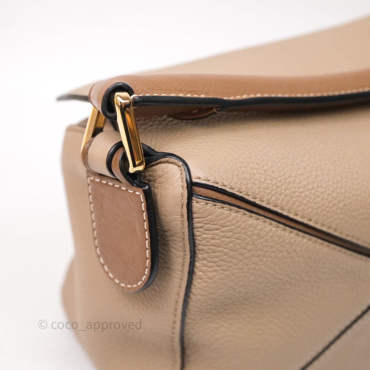 Loewe Small Puzzle Bag Sand Mink Grained Calfskin