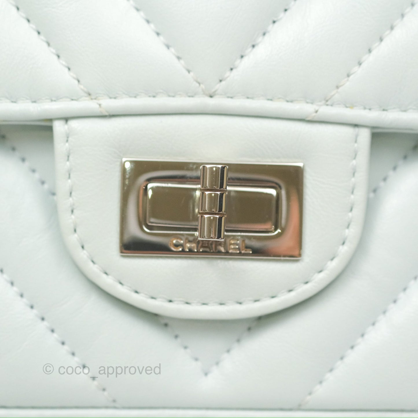 Chanel Mini Reissue 224 Blue Aged Calfskin Silver Hardware