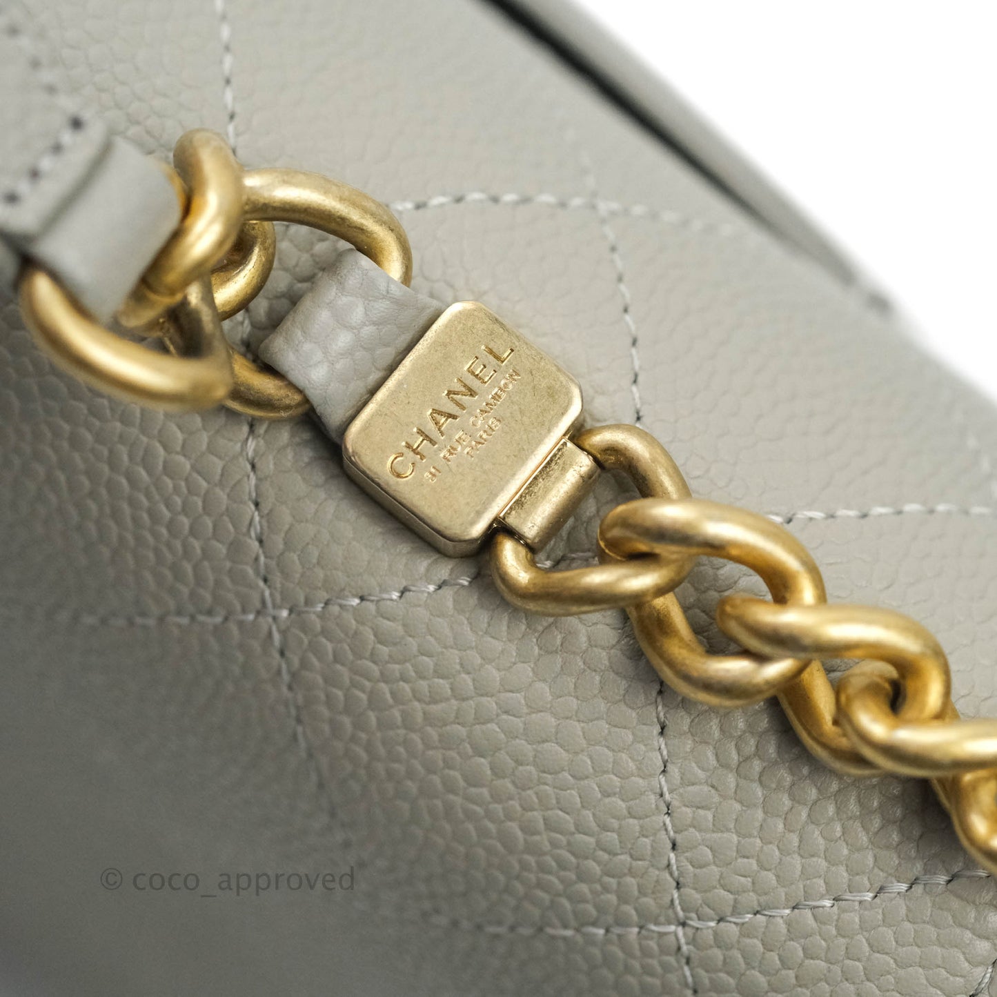 Chanel Chic Affinity Medium Grained Calfskin Grey Aged Gold Hardware