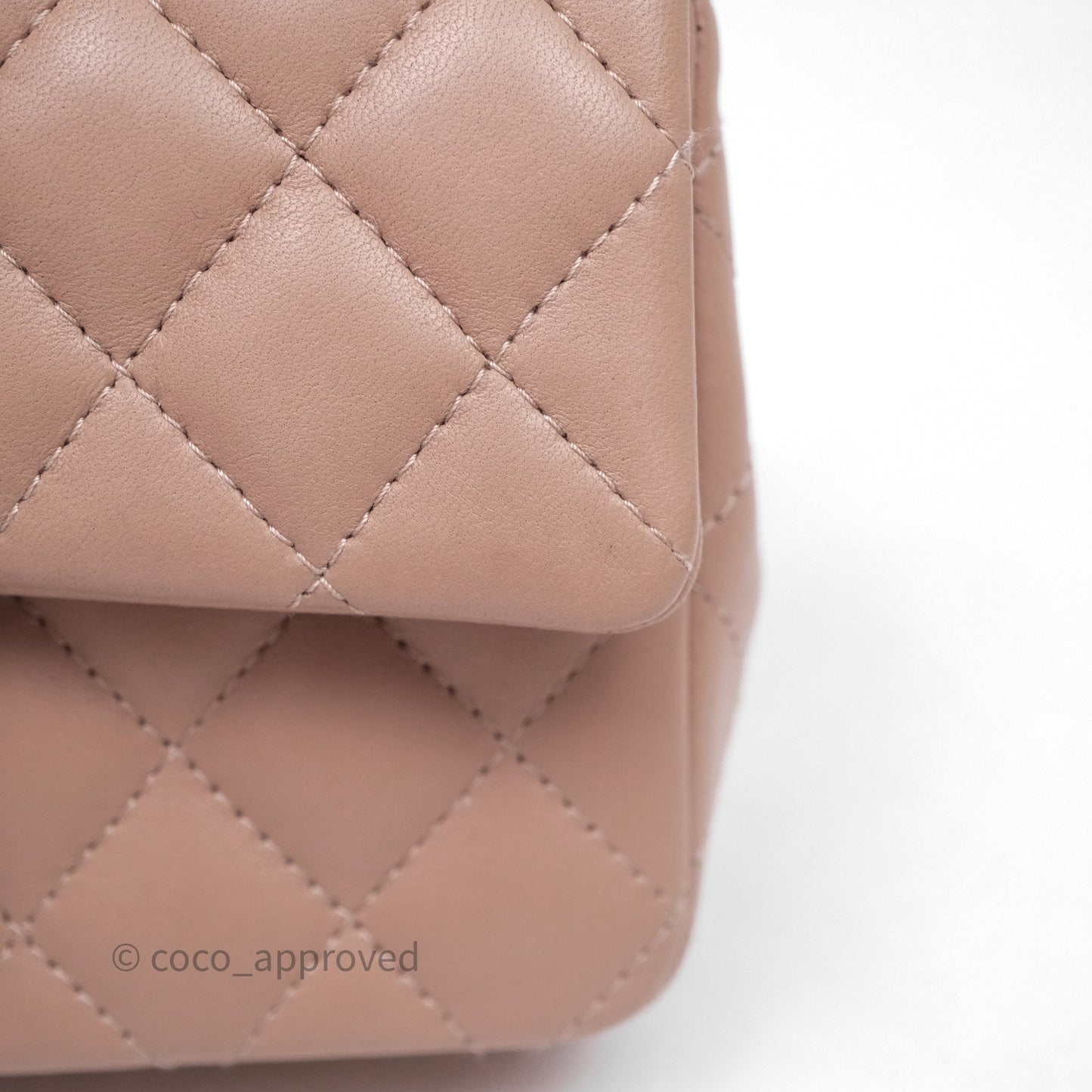 Chanel Mini Rectangular Quilted Beige Lambskin Gold Hardware