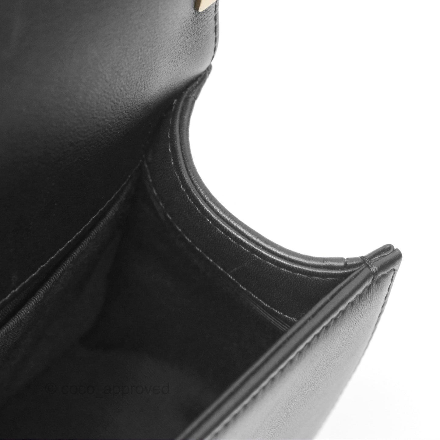 Chanel Small Boy Black Calfskin Gold Hardware