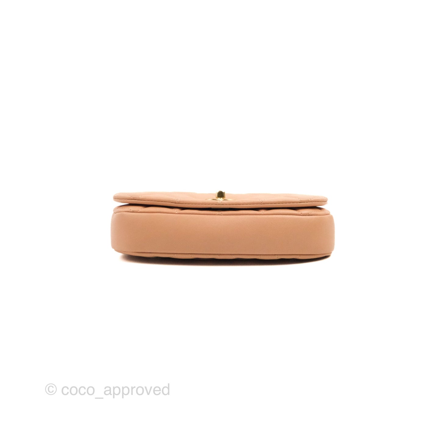 Chanel Clutch with Chain Beige Pink Calfskin Aged Gold Hardware
