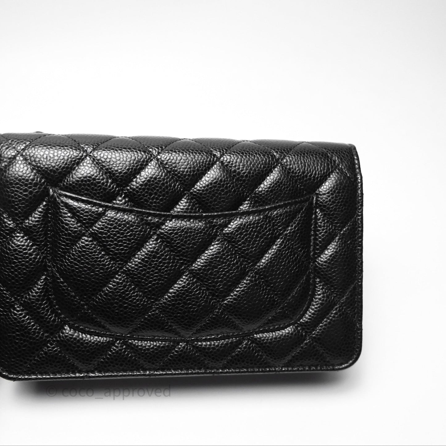 Chanel Quilted WOC Black Caviar Gold Hardware
