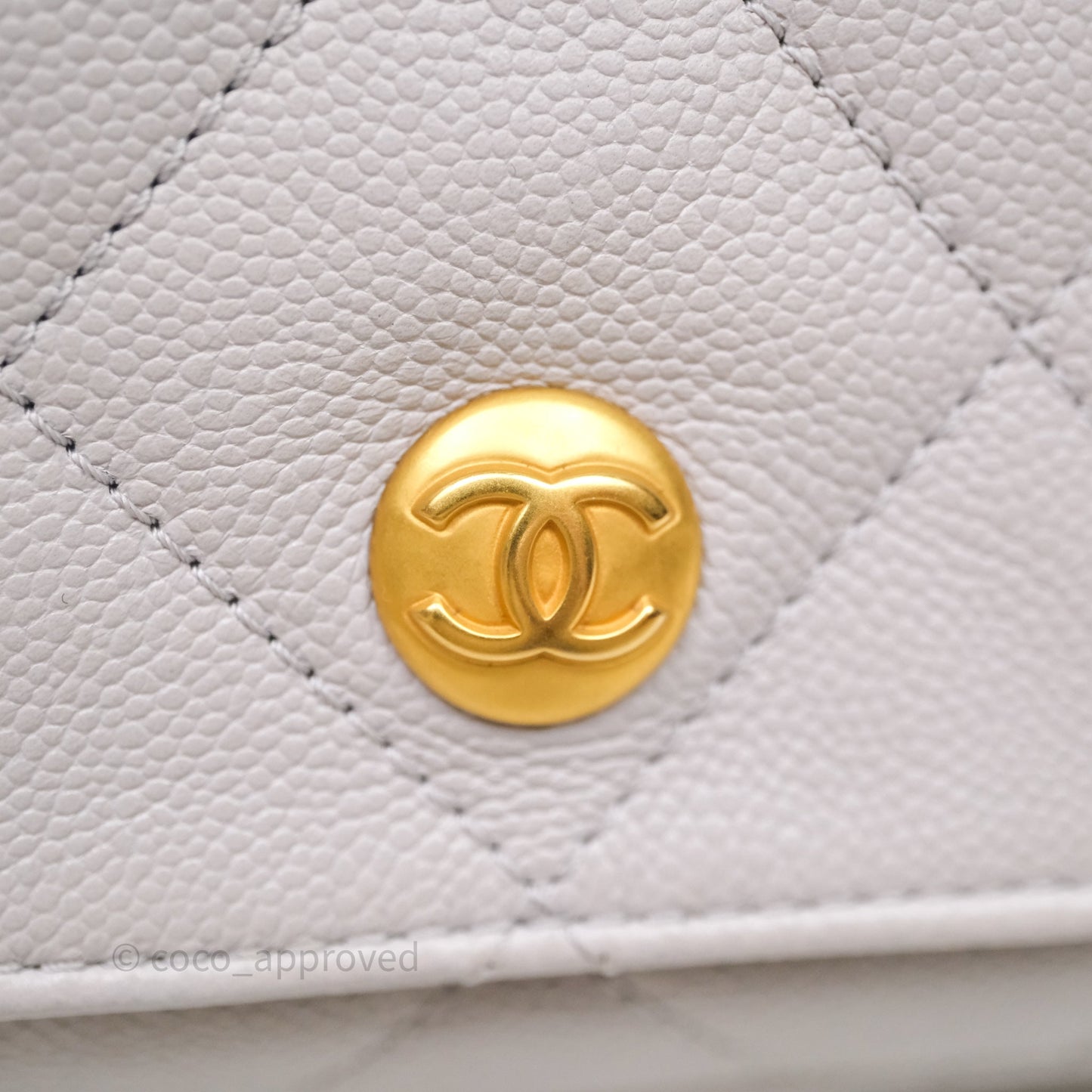 Chanel Double Pocket Hobo Bag Grey Caviar Aged Gold Hardware