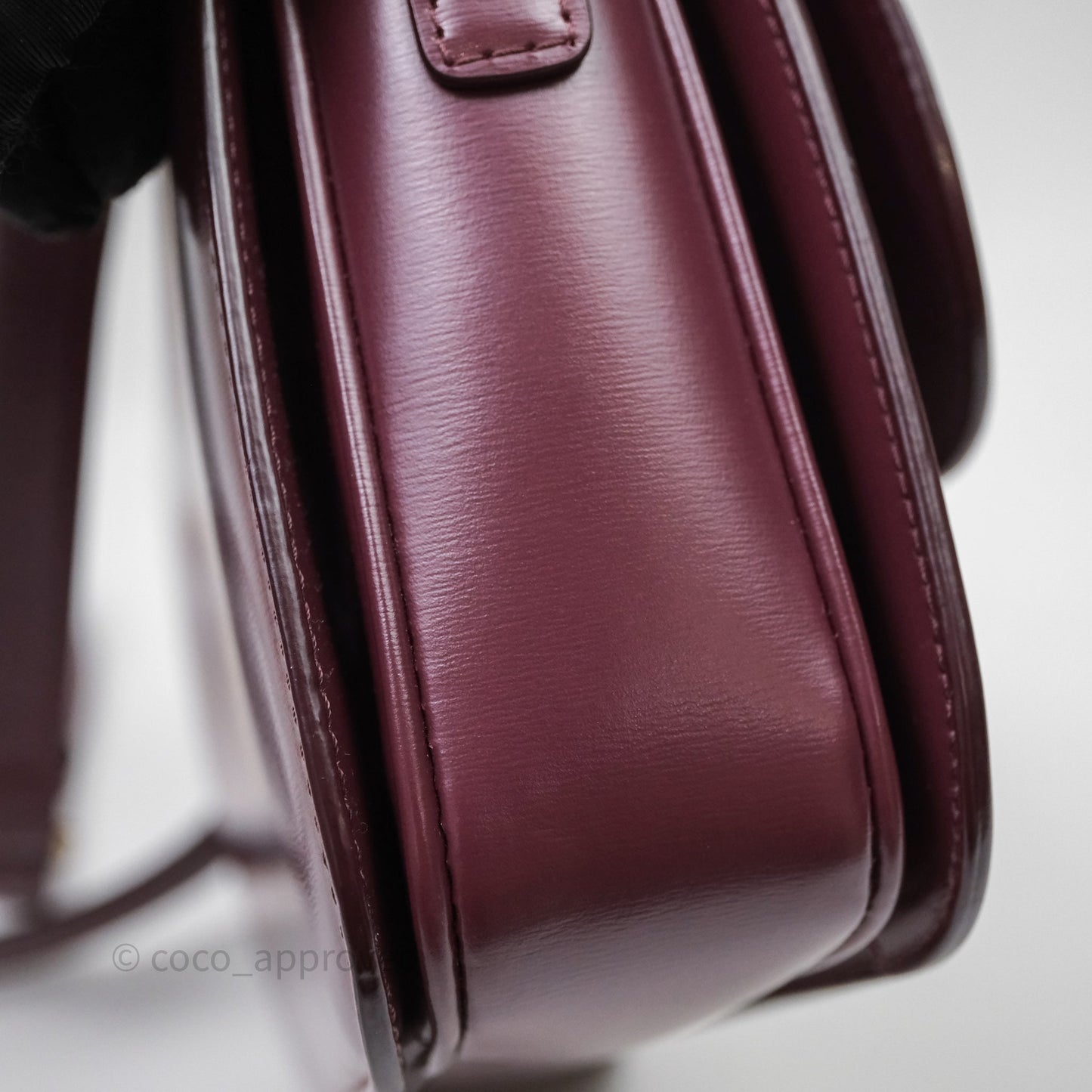 Celine Medium Triomphe Acai Burgundy Shiny Calfskin Gold Hardware