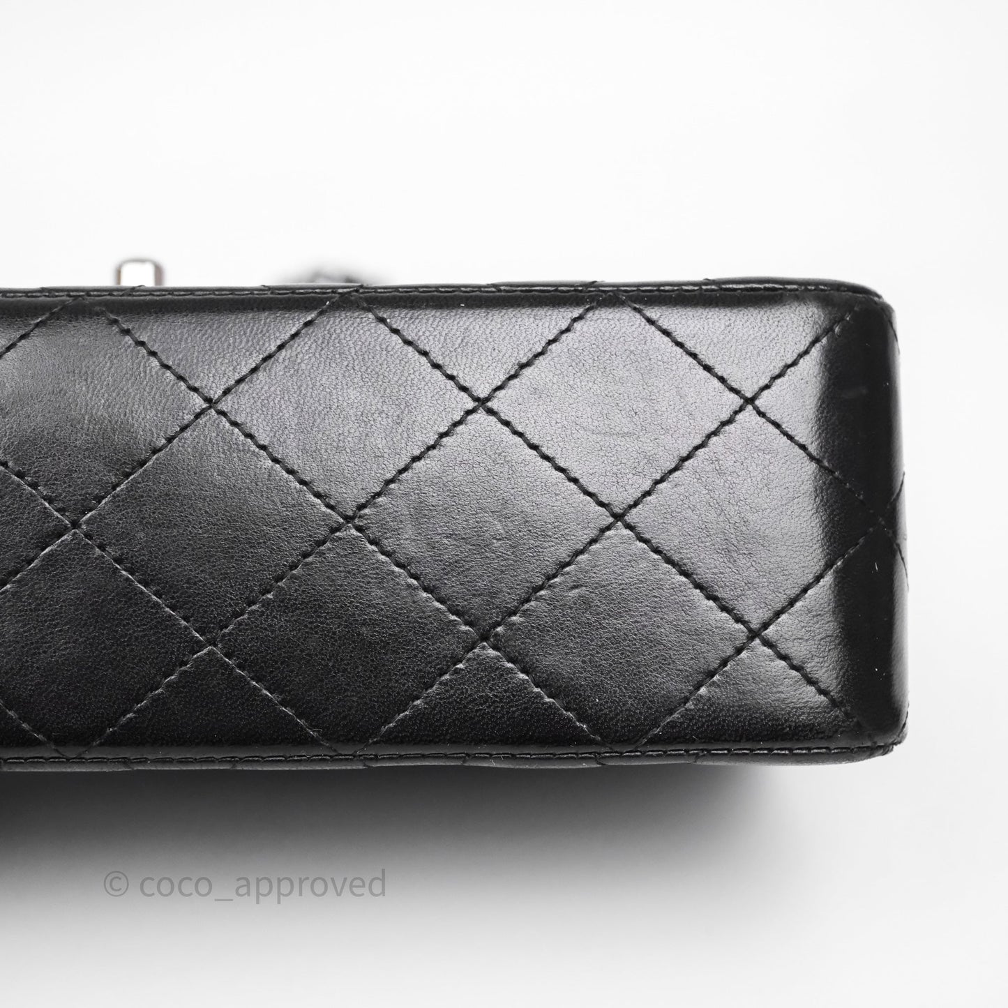 Chanel Small Classic Flap Quilted Black Lambskin Silver Hardware