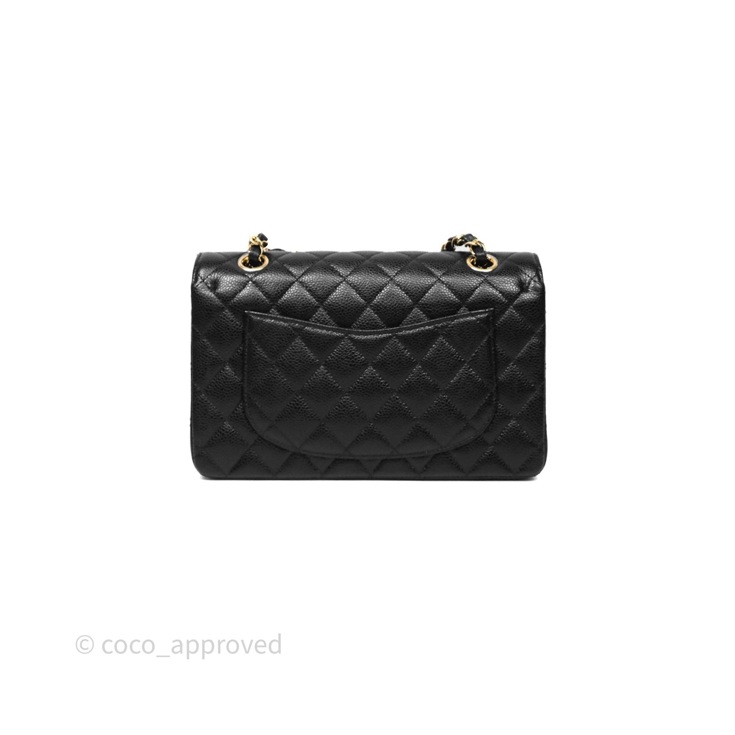 Chanel Small Classic Flap Quilted Black Caviar Gold Hardware