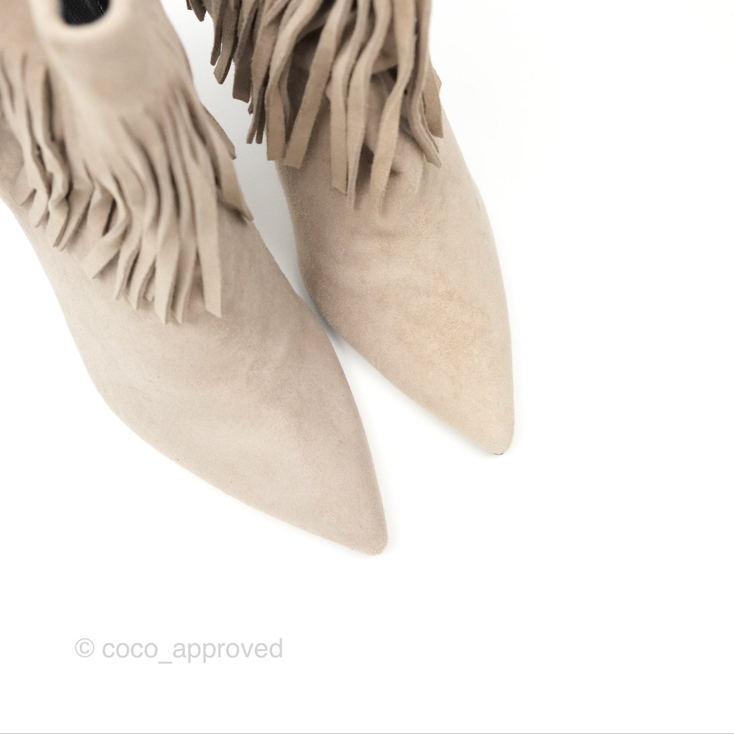 Stuart Weitzman Fringe Times Grey Suede Ankle Boots Size 39