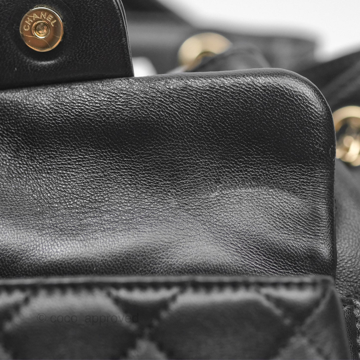 Chanel Quilted Small Duma Drawstring Backpack Black Lambskin