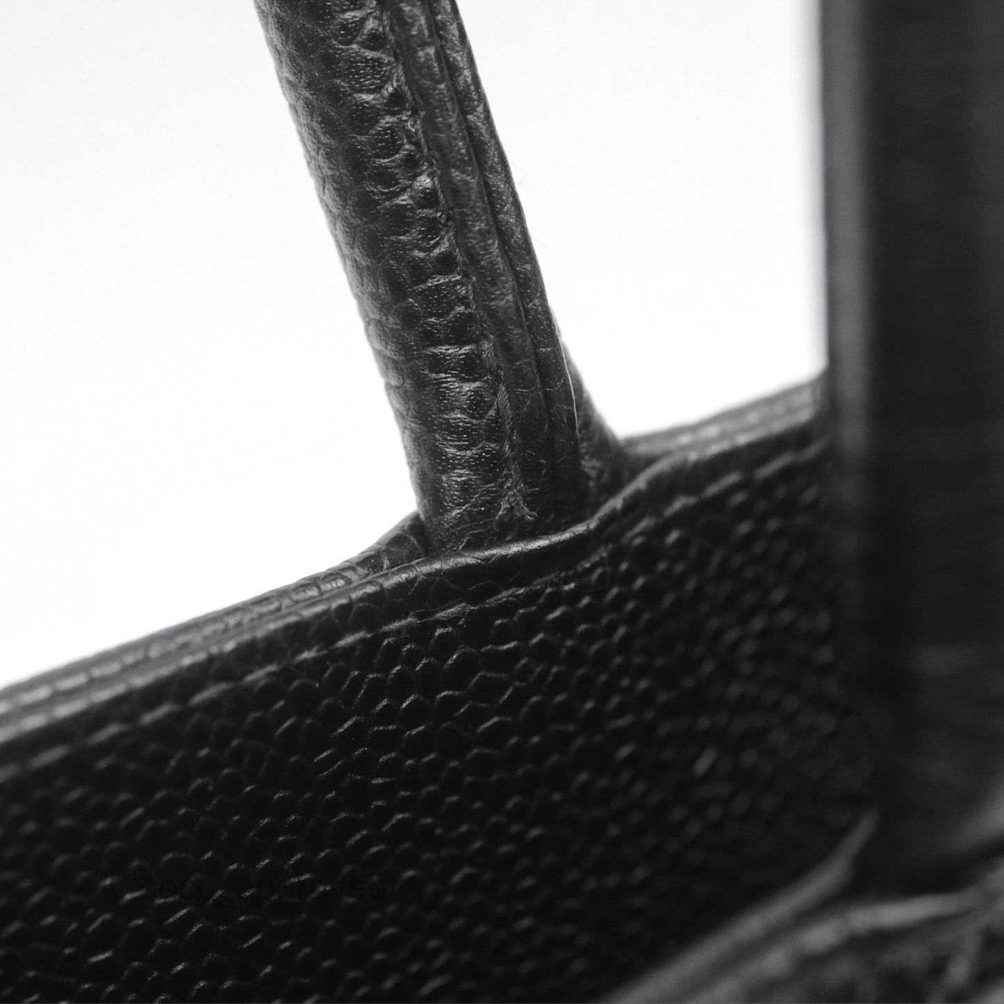 Chanel Vintage Medallion CC Black Caviar Tote Bag Silver Hardware