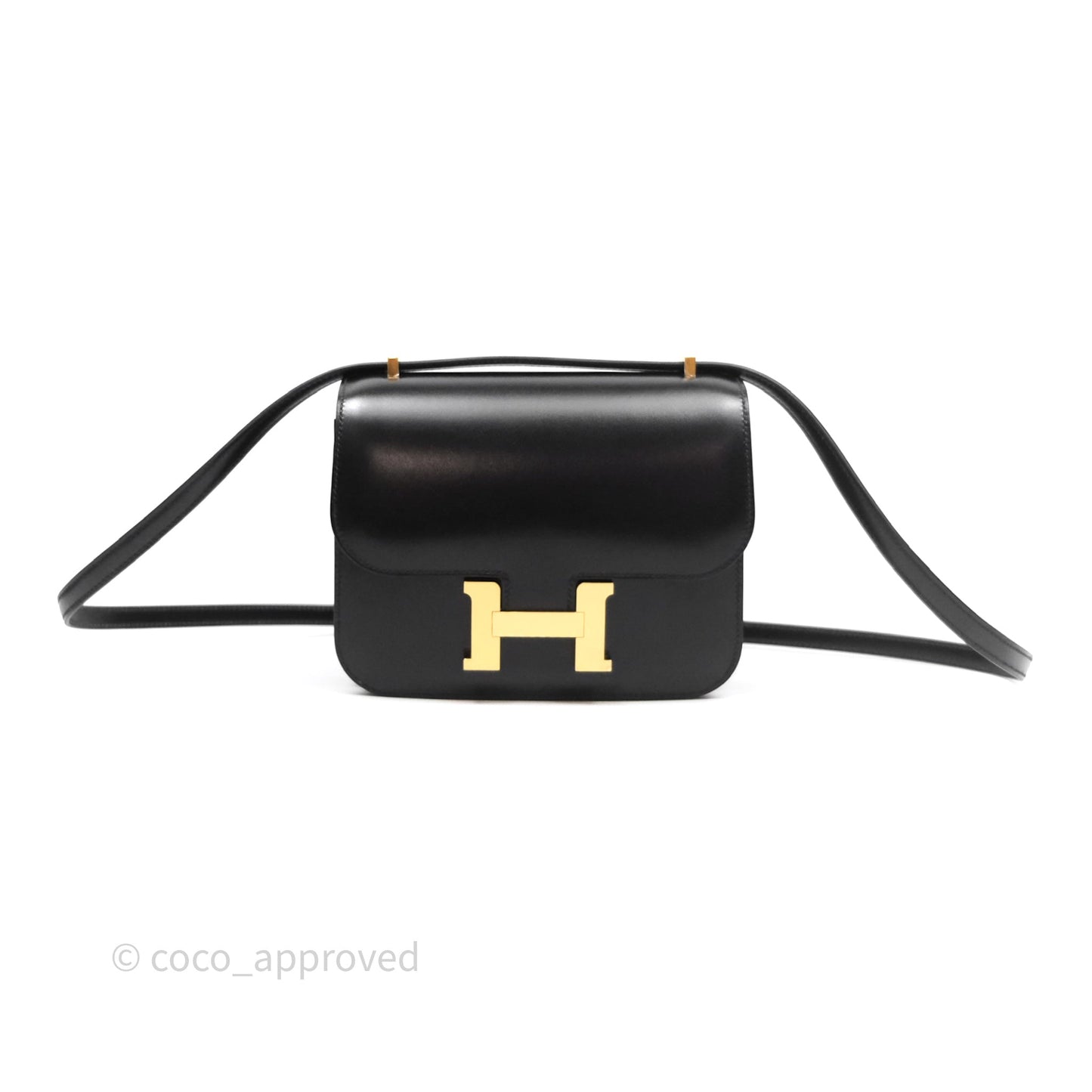 Hermès Constance Mini 18cm Mirror Black Noir 89 Box Leather Gold Hardware