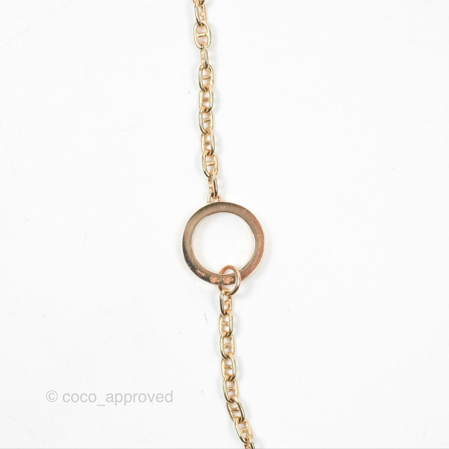 Hermès Chaine D'ancre Contour Pendant Rose Gold