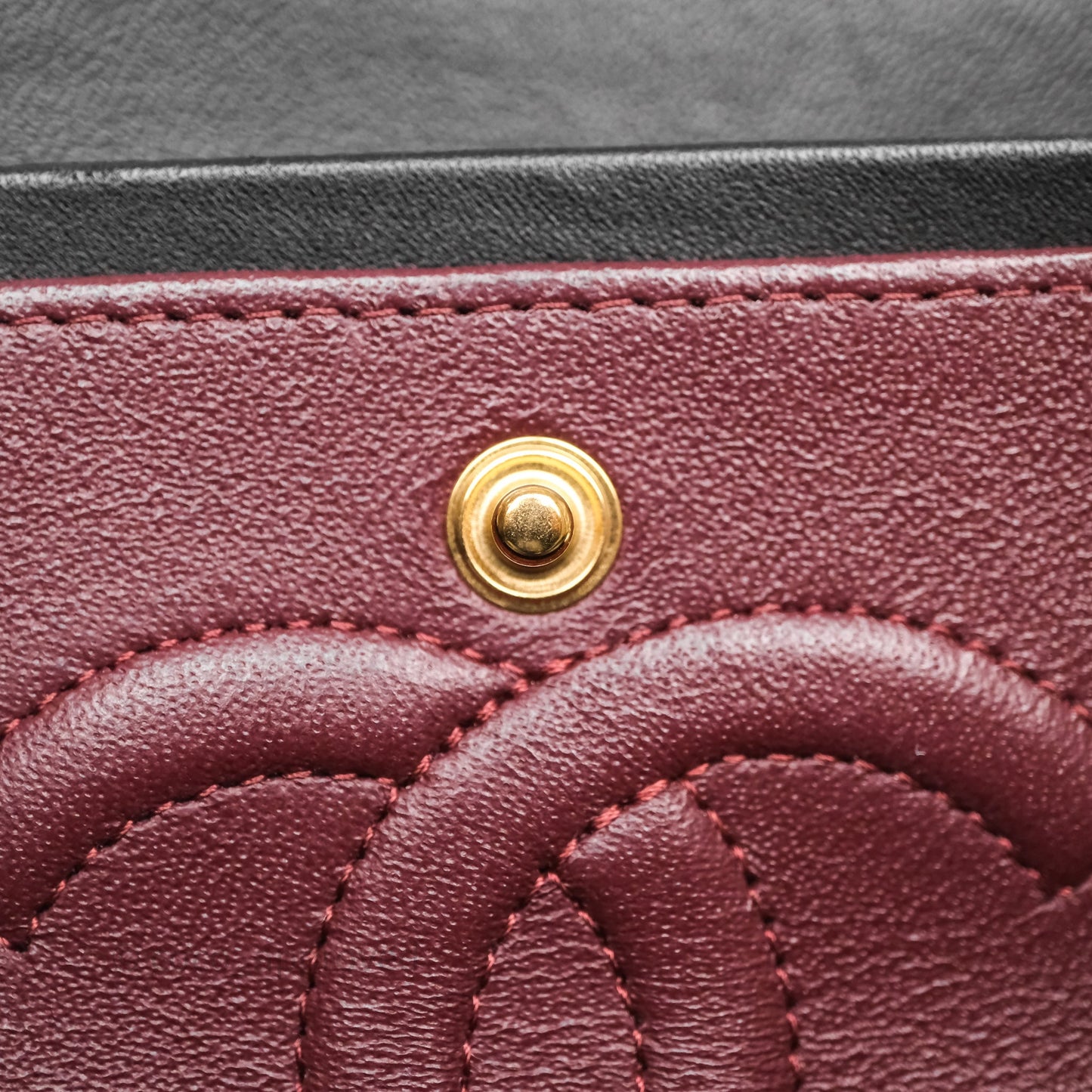 Chanel Classic M/L Medium Flap Quilted Black Lambskin Gold Hardware
