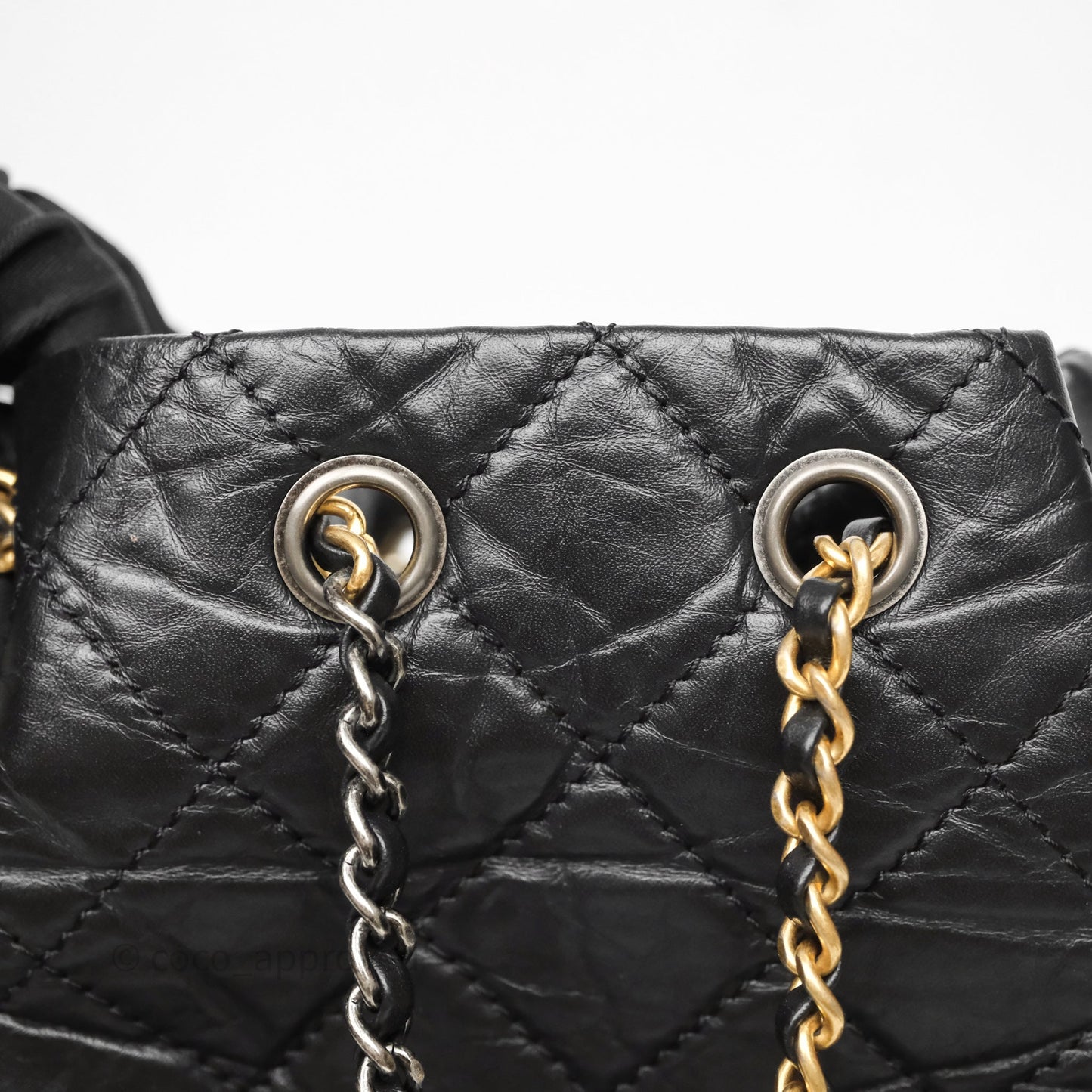 Chanel Small Gabrielle Backpack Black Aged Calfskin