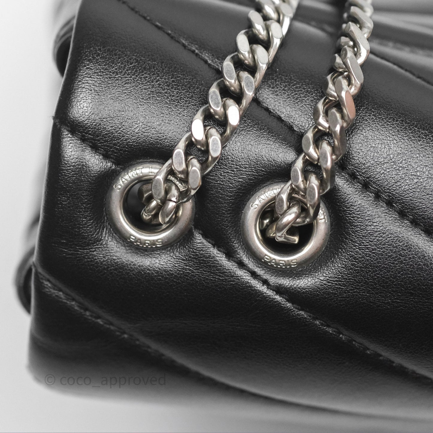Saint Laurent Loulou Small Flap Bag Black Silver Hardware