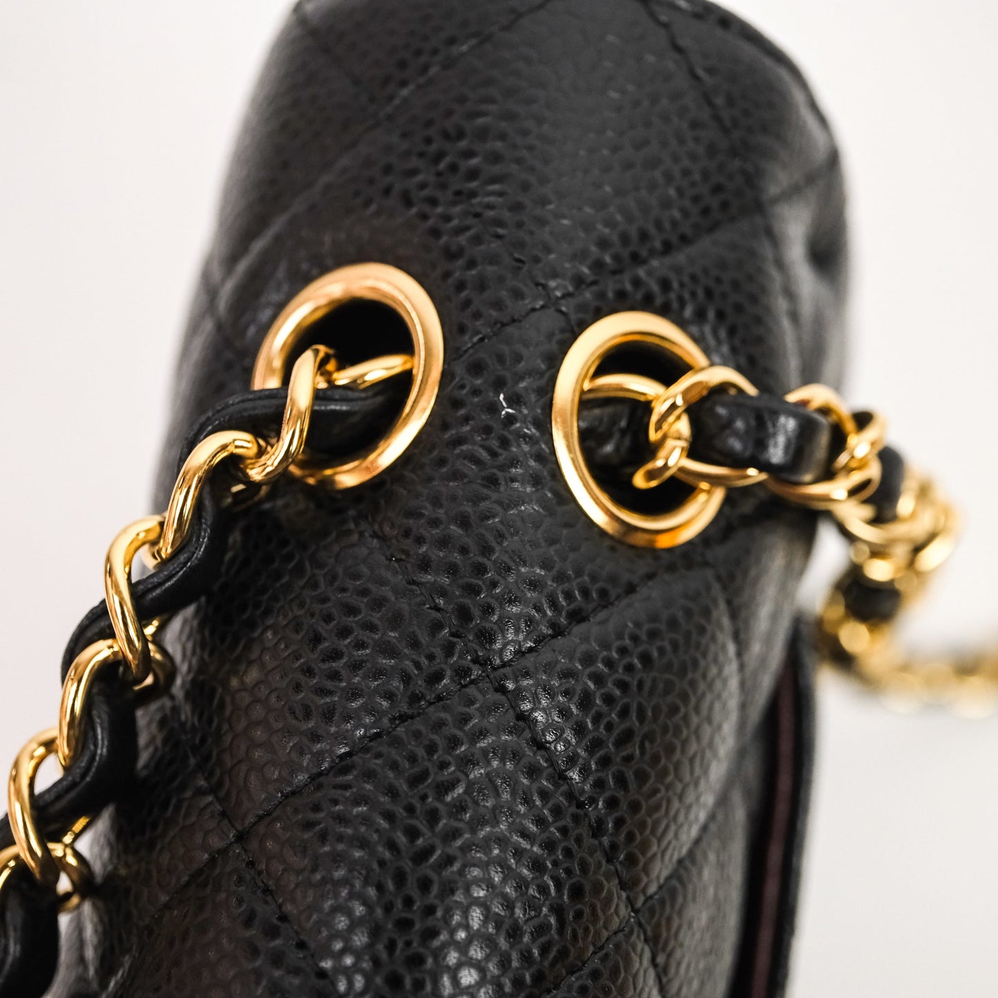 Chanel Medium Classic Flap Quilted Black Caviar Gold Hardware