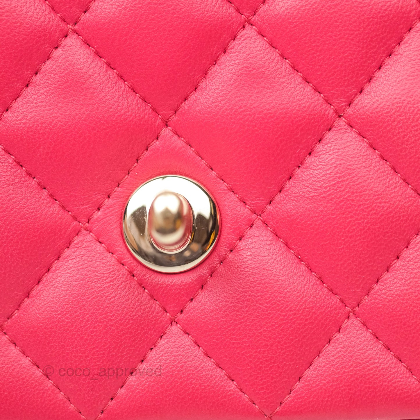 Chanel Quilted Mini Rectangular Flap Berry Red Lambskin Gold Hardware