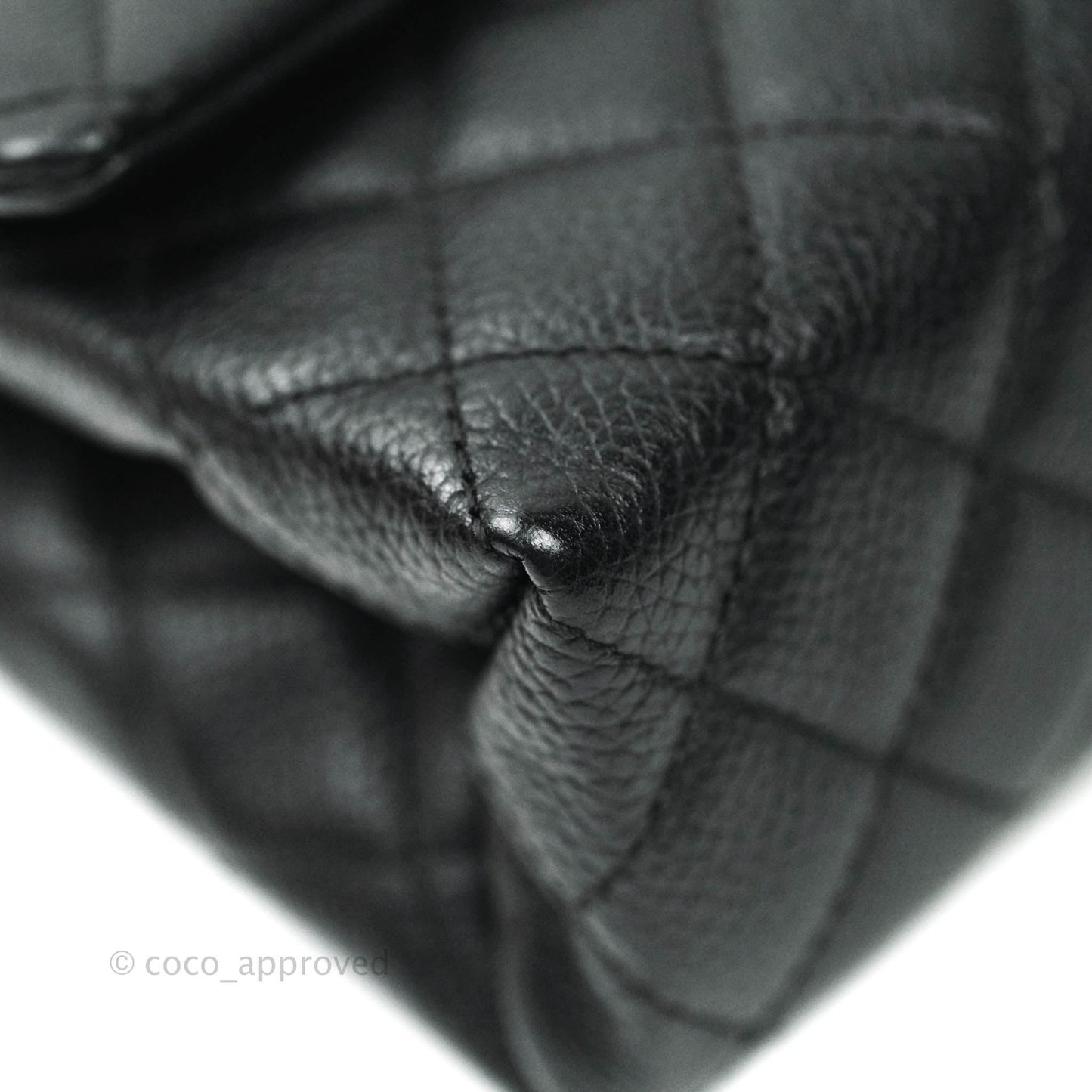 Chanel Reissue Quilted Caviar Belt Bag Black Silver Hardware