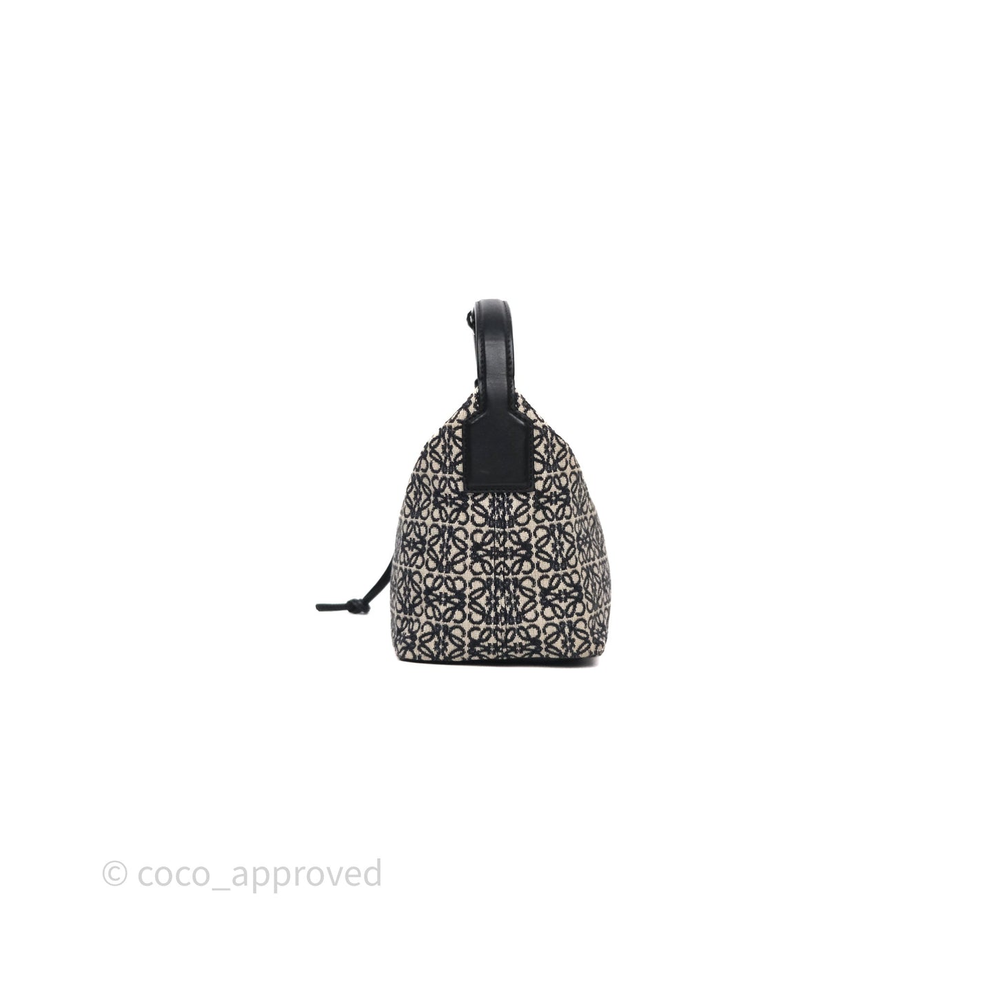 Loewe Small Cubi bag in Anagram Jacquard & Calfskin Navy/Black