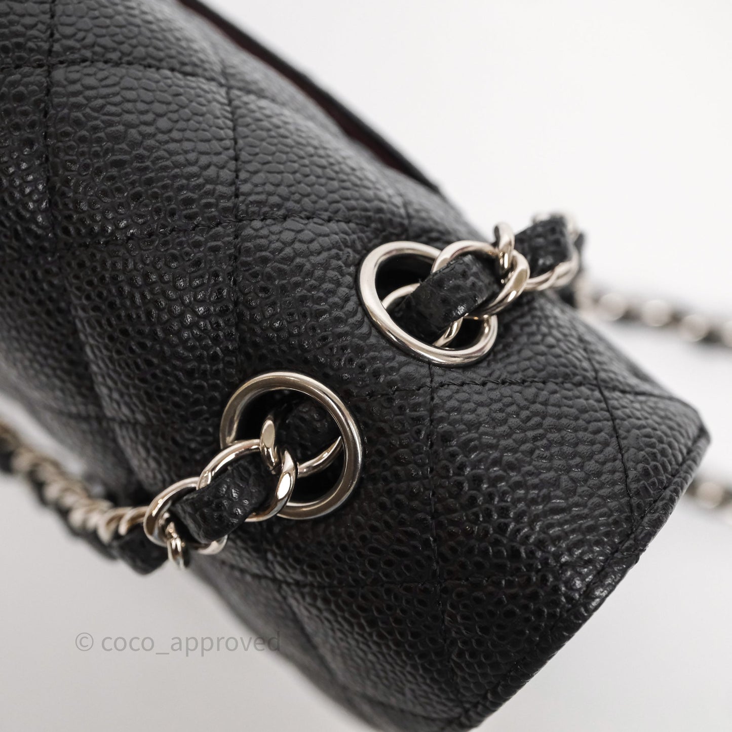 Chanel Classic M/L Medium Flap Quilted Black Caviar Silver Hardware