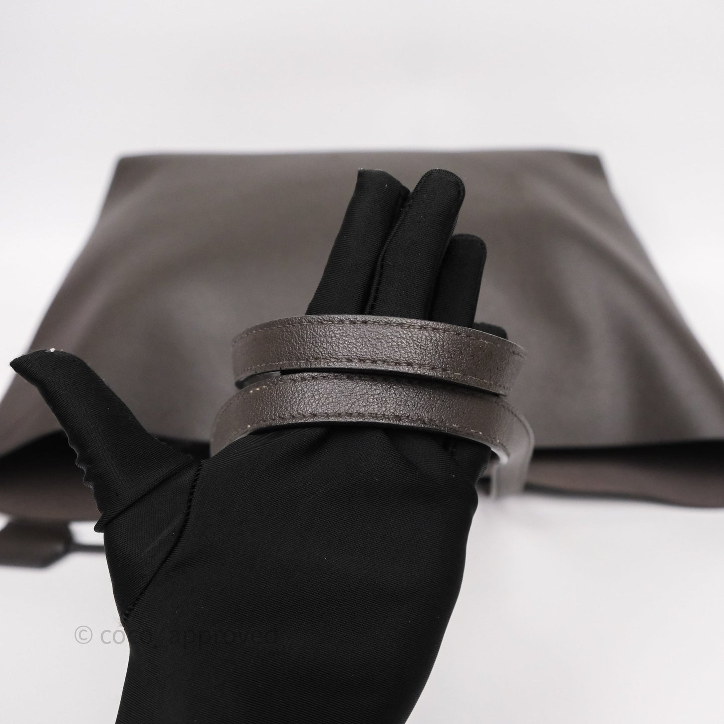 Saint Laurent Large Shopping Tote Dark Grey Calfskin