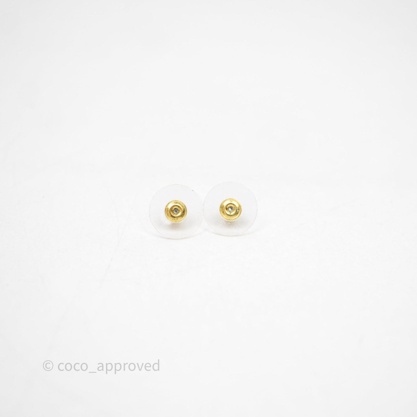 Chanel Pearl CC Earrings Gold Tone 21B