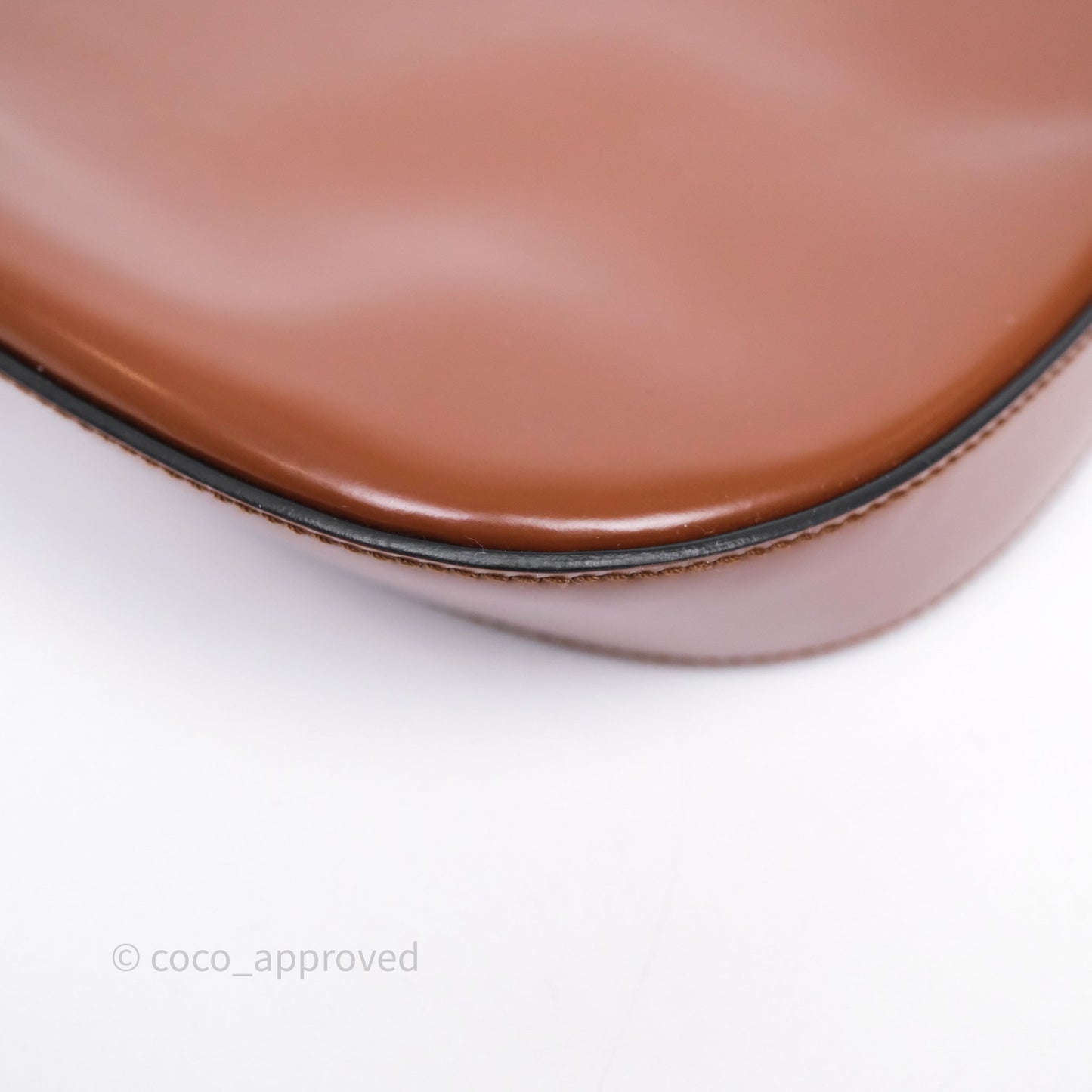 Prada Cleo Brushed Leather Shoulder Bag Brown