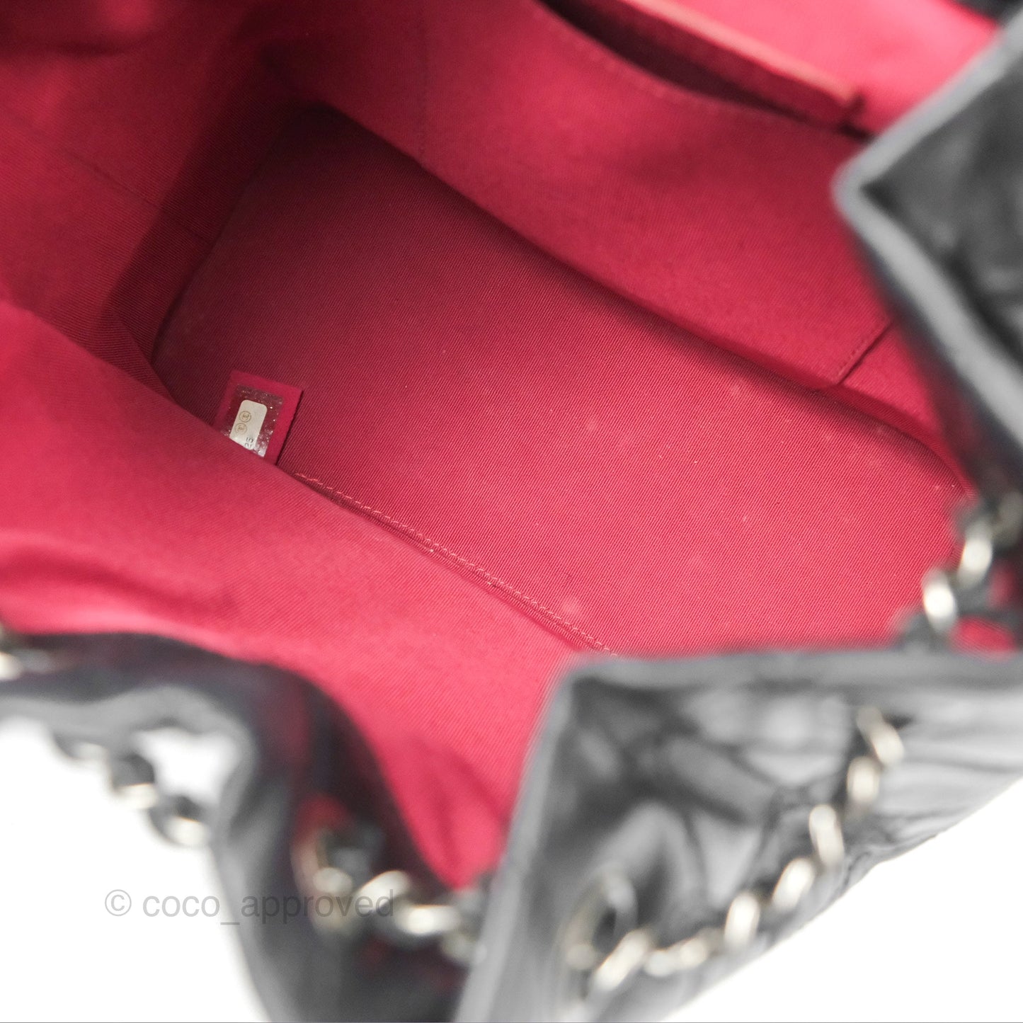 Chanel Small Gabrielle Backpack Quilted Black Aged Calfskin