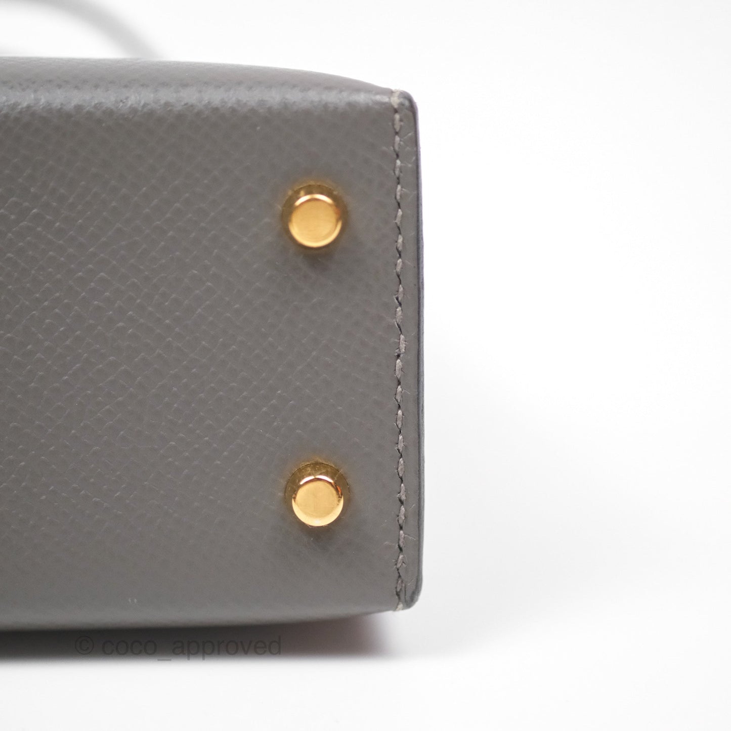 Hermès Mini Kelly II Gris Meyer 0L Epsom Gold Hardware
