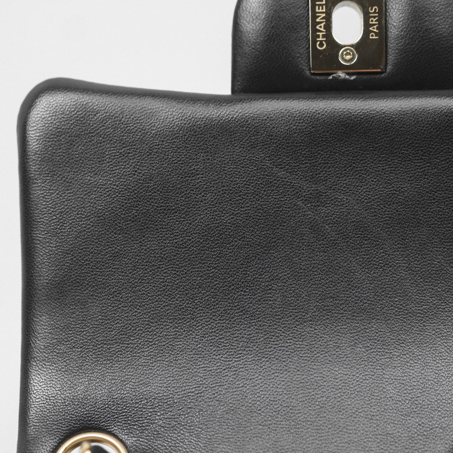 Chanel Mini Square Black Lambskin Gold Hardware