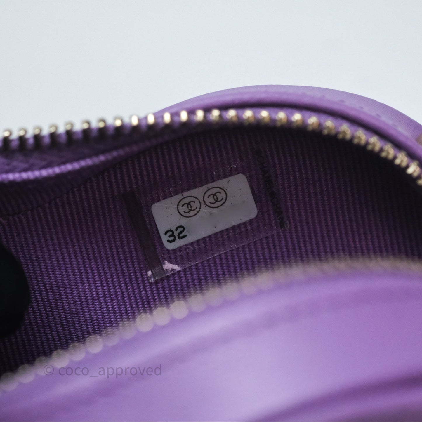 Chanel Small Heart Bag Purple Lambskin Gold Hardware 22S